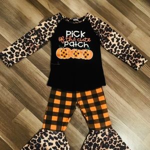 Pumpkin, plaid, cheetah boutique outfit